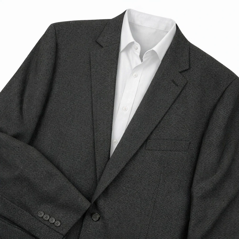 Chaps Charcoal Sport Coat Blazer Men 48L Dark Gray Classic Tailored‎ Office